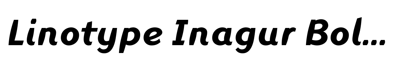 Linotype Inagur Bold Italic